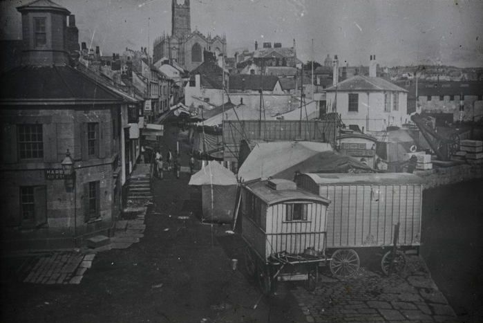 Penzance Quay Fair, where Bessie Yates went with her Dad, Charlie, shortly before she died. (photo courtesy of Morrab Library Photographc Archive) 